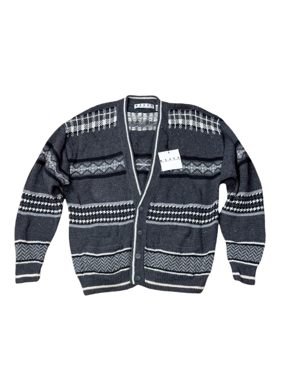 Basix Fenn Wright & Manson Men’s Cardigan Sweater Vintage Preppy NWT